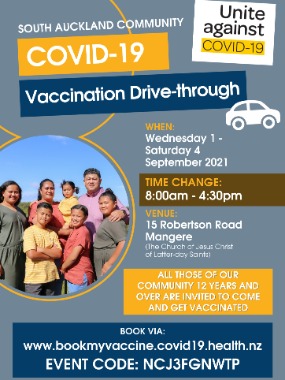 Vaccination Drive-Through 1 September 2021.