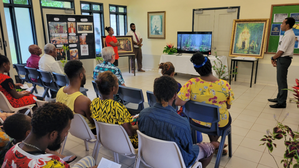 During-the-Port-Villa-open-house,-guests-received-basic-knowledge-of-the-restoration-of-the-gospel-of-Jesus-Christ-and-the-use-of-temples-and-family-history-work.--Vanuatu,-November-2021