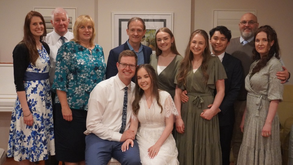 Matthew and Matty Krull with family on their wedding day. New Zealand, September 2022