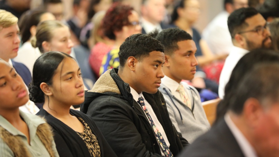 Young adult members of The Church of Jesus Christ of Latter-day Saints attended a devotional with Elder Ulisses Soares in Sydney, Australia on 10 March 2023.