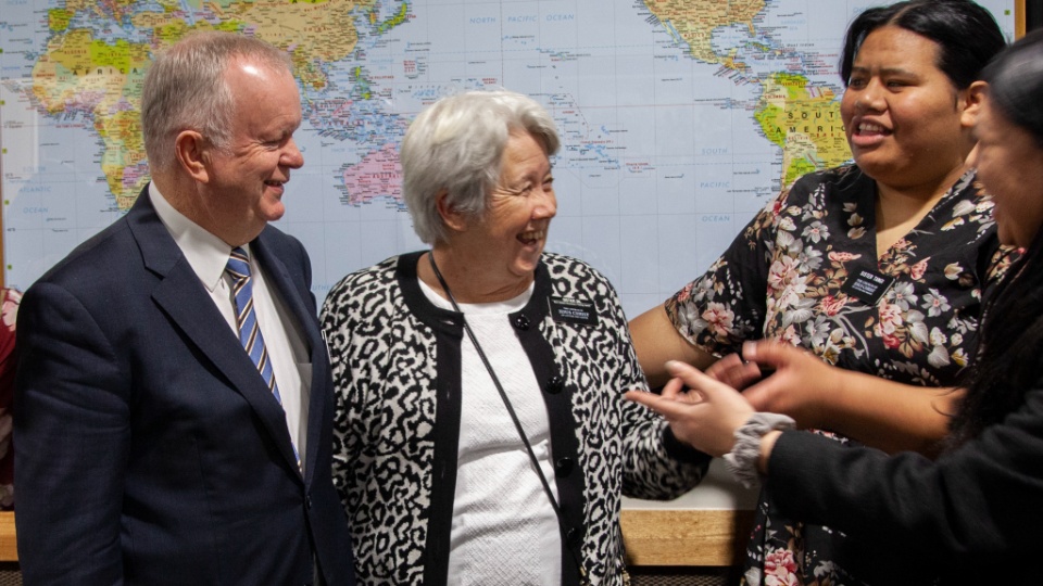 President--Sister-Dil-welcome-new-sister-missionaries-to-the-New-Zealand-Missionary-Training-Centre-in-Auckland-on-opening-day-30-June-2021.