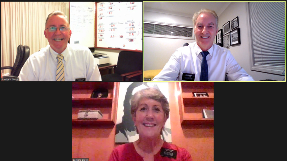 Twin-brothers-Michael-(left)-and-Peter-Stone-and-their-sister-Barbara-Stone-Brown-are-all-serving-missions-at-the-same-time-and-got-together-by-video-conference-for-this-family-photo.-Michael-serves-as-a-mission-president-in-Australia-and-Peter--Barbara-serve-as-missionaries-in-the-Pathway-Worldwide-program-in-different-parts-of-New-Zealand.-April-2022