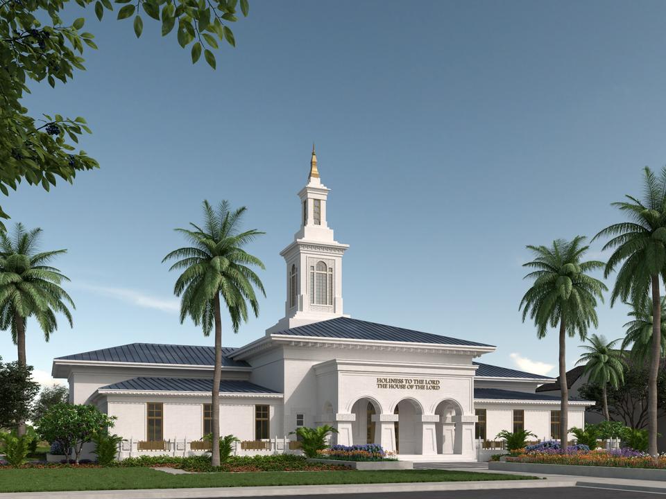 Rendering of the Pago Pago American Samoa Temple.
