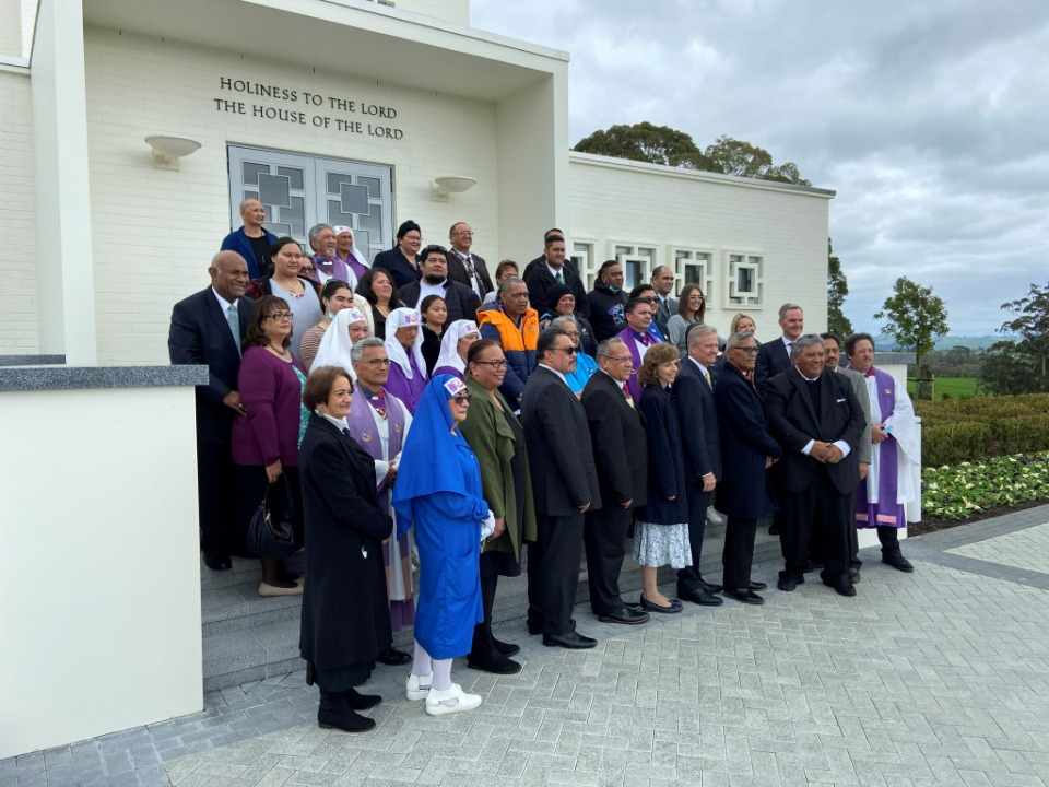 Ratana Church leaders and members toured the Hamilton New Zealand Temple on 24 August 2022.