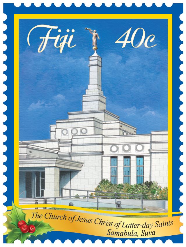Fiji Temple Stamp